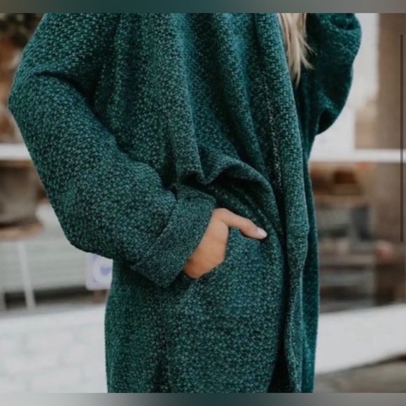 Vici Dolls Holiday Spirit Chenille Pocketed Dolman Cardigan - Pine Tree - Picture 7 of 10